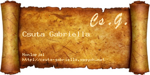 Csuta Gabriella névjegykártya